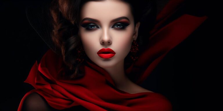 Jaki makijaż do czerwono czarnej sukienki